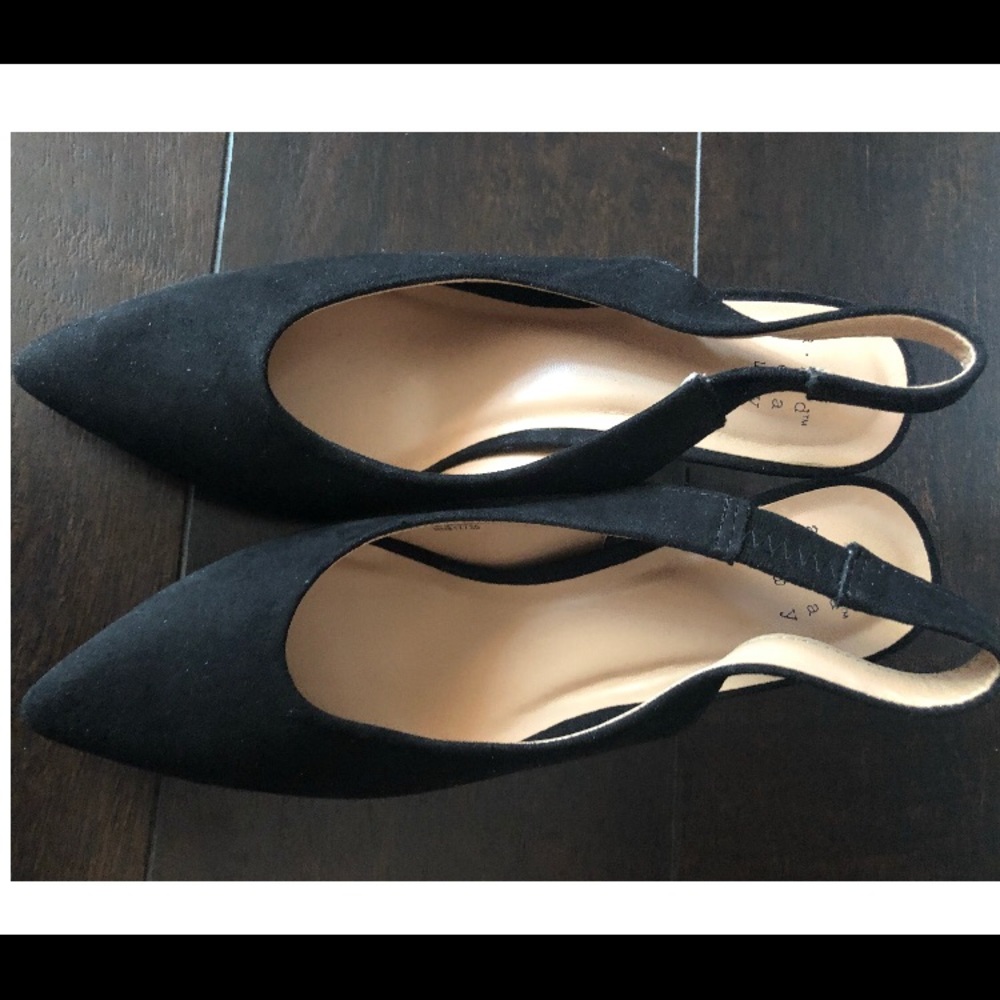 A New Day Black Nettie Vamp Heels